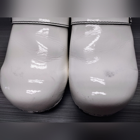 Koi by Sanita Clogs Work Comfort Slip-on Shoes White Patent Leather Size 42/10 - Picture 10 of 14